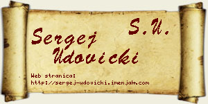 Sergej Udovički vizit kartica